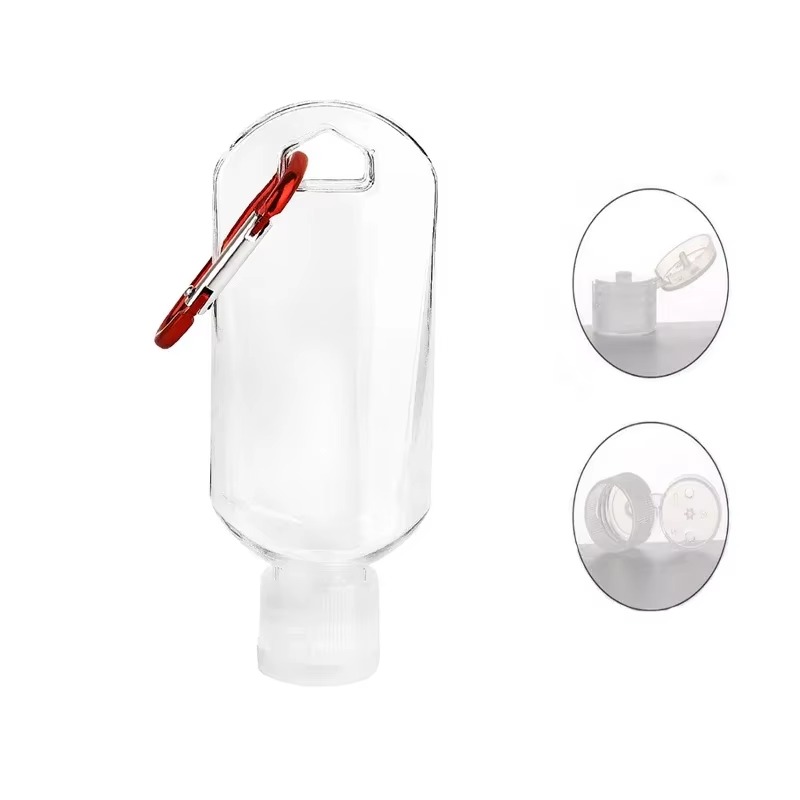 Botella de plástico 60ml para viaje tipo llavero